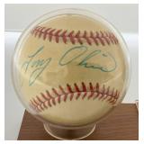 TONY OLIVA Autographed Baseball With 1965 Topps Baseball Card On Stand