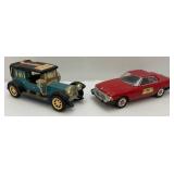 Two Vintage Collectible Automobile Whiskey Decanters