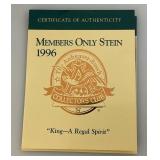 1996 Members Only Anheuser Busch Collectors Club Stein "King-A Regal Sprirt" (NIB)