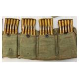 WWII 1944 Turkish Mauser 8MM 7.9 Ammo Belt With 14 Five Round Clips (70 Total Rounds)
