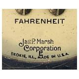 Antique  Jas. P. Marsh FahrenHeit Gauge 3"