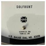Vintage Solfrunt 5" Glass Front Gauge