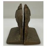 Heavy Vintage Brass Horse Bookends