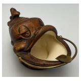 RARE MCM Vintage 1956  Hawaii Treasure Craft Pottery Tiki Ashtray 6 1/2"L x 3 1/4" H x 4" W