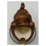 RARE MCM Vintage 1956  Hawaii Treasure Craft Pottery Tiki Ashtray 6 1/2"L x 3 1/4" H x 4" W