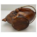 RARE MCM Vintage 1956  Hawaii Treasure Craft Pottery Tiki Ashtray 6 1/2"L x 3 1/4" H x 4" W