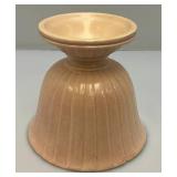 Vintage RED WING  Pottery Light Pink Ribbed Pedestal Planter 6 1/2" Tall