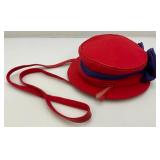 Two Vintage Handbags One Shaped Like A Hat