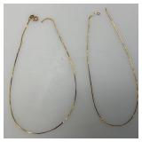 24" 14K Marked Necklaces 2.04 Grams (Needs Repair)