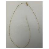 18.5" 14K Marked Necklace  1.53 Grams (Needs Repair)