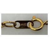 18" 14K Marked Necklace  2.20 Grams