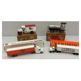 Misc. Ertl Miniature Die-Cast Semi Trucks, Auto Banks And More (Most With Advertising) NIB