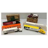 Misc. Ertl Miniature Die-Cast Semi Trucks, Auto Banks And More (Most With Advertising) NIB