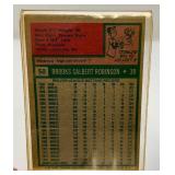 Brooks Robinson Autographed Baseball With 1975 Topps Baseball Card On Stand