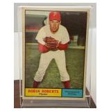 Robin Roberts Autographed Baseball With 1961 Topps Baseball Card On Stand