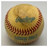 Carlton Fisk Autographed And Dated baseball