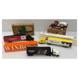 Misc. Ertl Miniature Die-Cast Semi Trucks, Auto Banks And More (Most With Advertising) NIB