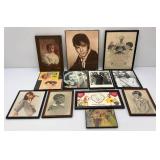 Misc. Small Framed Items Including ELVIS, Snow White And More