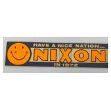 1972 NIXON Bumper Sticker