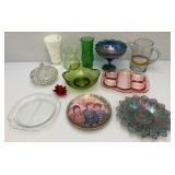 Misc. Vintage Collectible GlassWare Including Milk Glass Vase And more