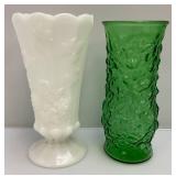 Misc. Vintage Collectible GlassWare Including Milk Glass Vase And more