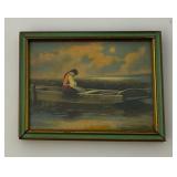 Misc. Framed Behind Glass Vintage Collectibles Including Postcards And More