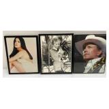 Misc. Framed Behind Glass Famous People Pictures Including Authographed Dolly Parton, Beatles, Johnny Cash And More