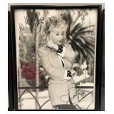 Misc. Framed Behind Glass Famous People Pictures Including Authographed Dolly Parton, Beatles, Johnny Cash And More