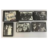 Misc. Framed Behind Glass Famous People Pictures Including Authographed Dolly Parton, Beatles, Johnny Cash And More