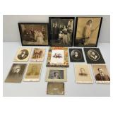Vintage Photographs Including Glass Negative, Hand Colored Picture And More