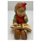 Est. $145.00-$200.00 1939-49 M.J. Hummel W Germany BOOK WORM Girl Reading (Old Makers Mark) 4 1/4" Tall