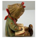 Est. $145.00-$200.00 1939-49 M.J. Hummel W Germany BOOK WORM Girl Reading (Old Makers Mark) 4 1/4" Tall