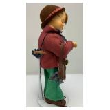 Vintage GOEBEL Hummel Little Fiddler Porcelain Boy 13.5" Doll , M.J.. Hummel Bells And Little Girl Reading Pottery Figurine 6"