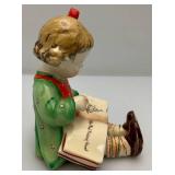 Vintage GOEBEL Hummel Little Fiddler Porcelain Boy 13.5" Doll , M.J.. Hummel Bells And Little Girl Reading Pottery Figurine 6"