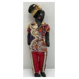 Antique Handmade Jamaican Style Doll 15"