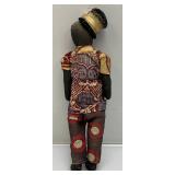 Antique Handmade Jamaican Style Doll 15"