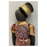 Antique Handmade Jamaican Style Doll 15"