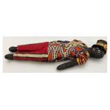 Antique Handmade Jamaican Style Doll 15"