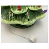 Merry Moments Ceramic Battery Operated Light Up Christmas Tree New With Tag (Missing Two Lights.) 14"