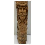 1979 Dave Sheild Hand Carved Cowboy Wall Art 19"