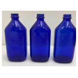 Large Lot Of Vintage Colbalt Blue Glass Bottles And More
