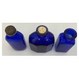 Large Lot Of Vintage Colbalt Blue Glass Bottles And More