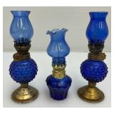 Large Lot Of Vintage Colbalt Blue Glass Bottles And More