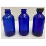 Large Lot Of Vintage Colbalt Blue Glass Bottles And More