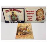 Misc. Tin Advertisement Signs Most 12" x 16"