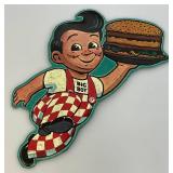 Vintage Embossed Metal BIG BOY Sign 12" x 13 1/2"