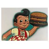 Vintage Embossed Metal BIG BOY Sign 12" x 13 1/2"