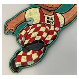 Vintage Embossed Metal BIG BOY Sign 12" x 13 1/2"