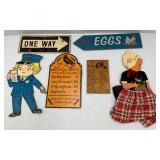 Misc. Vintage Advertisement Signs Including CAMPBELL