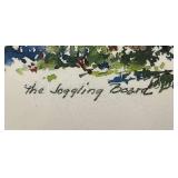 1988 Pencil Signed Virginia Fouche "Joggling Board" Print In Acrylic Frame 11" x 14"